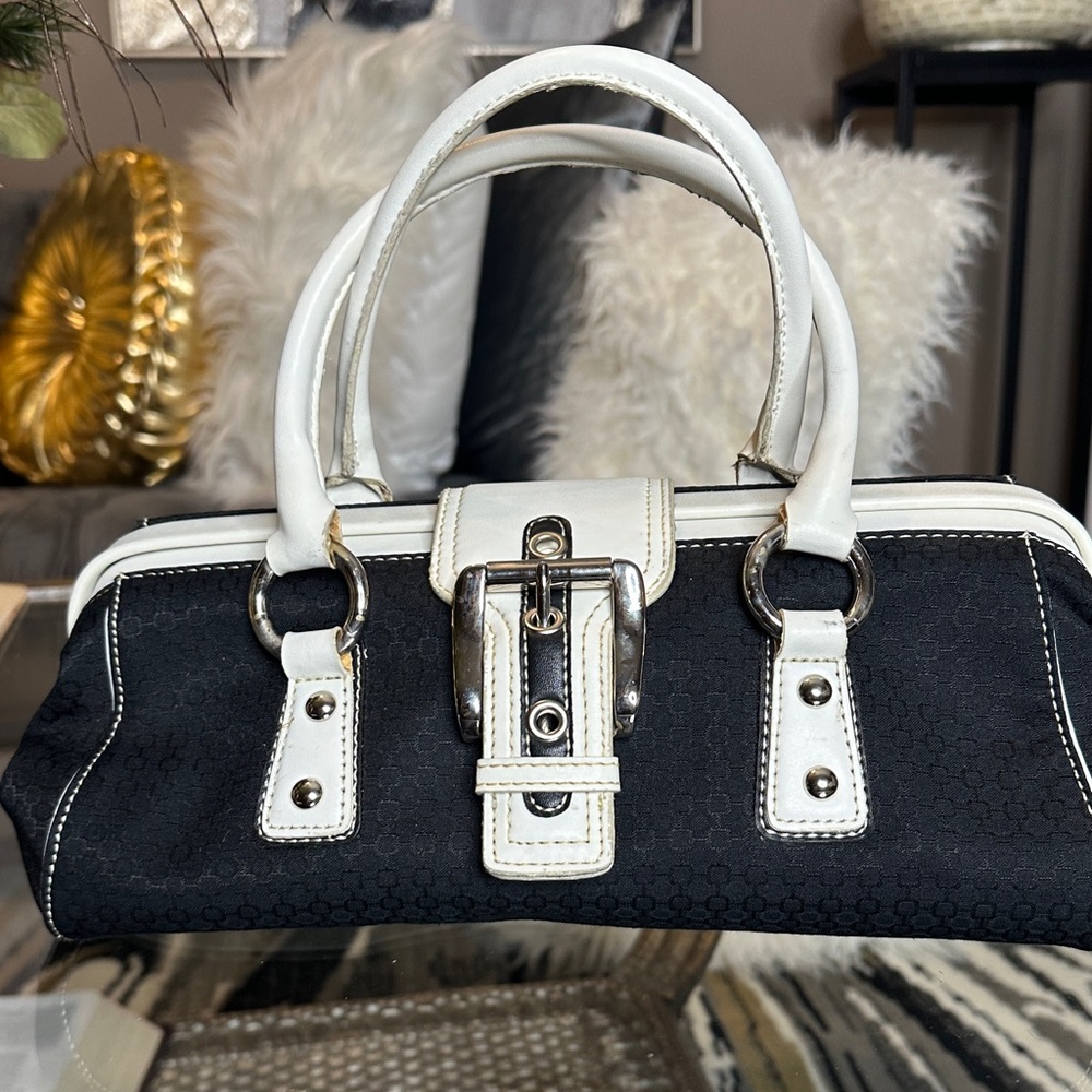 Ninewest Chic Black and White Satchel